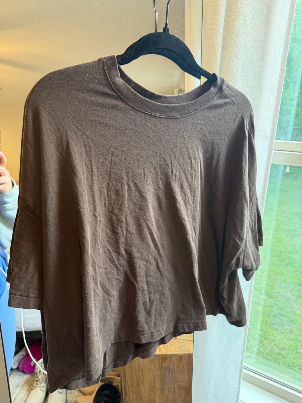 Offline by Aerie dark brown Cropped Short Sleeve Tee